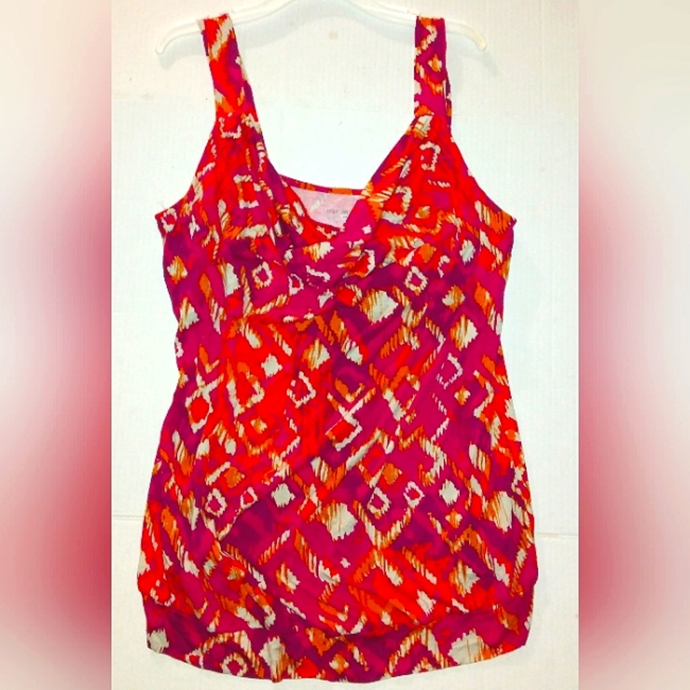 Brand New☆Plus Size LIZ LANGE MATERNITY & Nursing Bright Tank blouse 2X